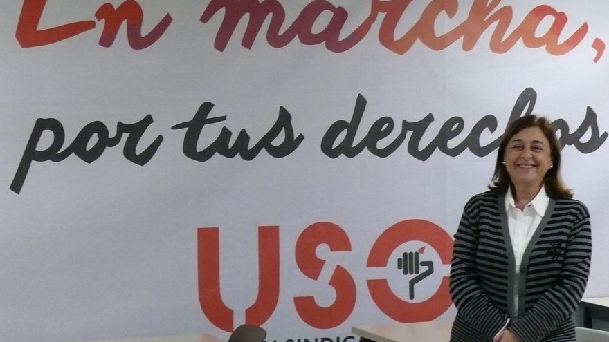 La secretaria general de USO Cantabria, Mercedes Martínez Zubimendi