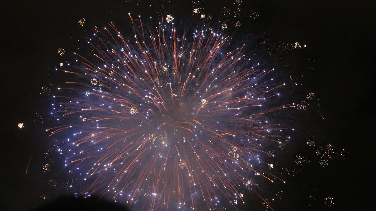 Uno de los fuegos artificiales de la Aste Nagusia