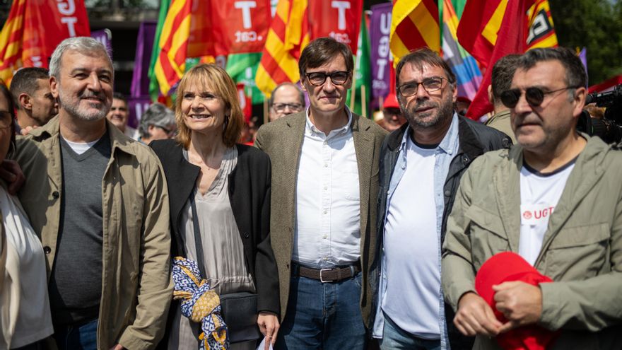 El Primero de Mayo aterriza la campaña catalana en los problemas sociales