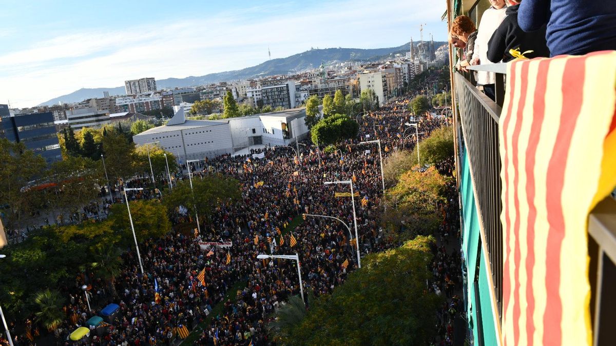 La marcha soberanista por la liberación de los "presos políticos", en imágenes