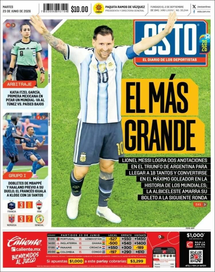 Los diarios del mundo, a los pies de un Messi eterno