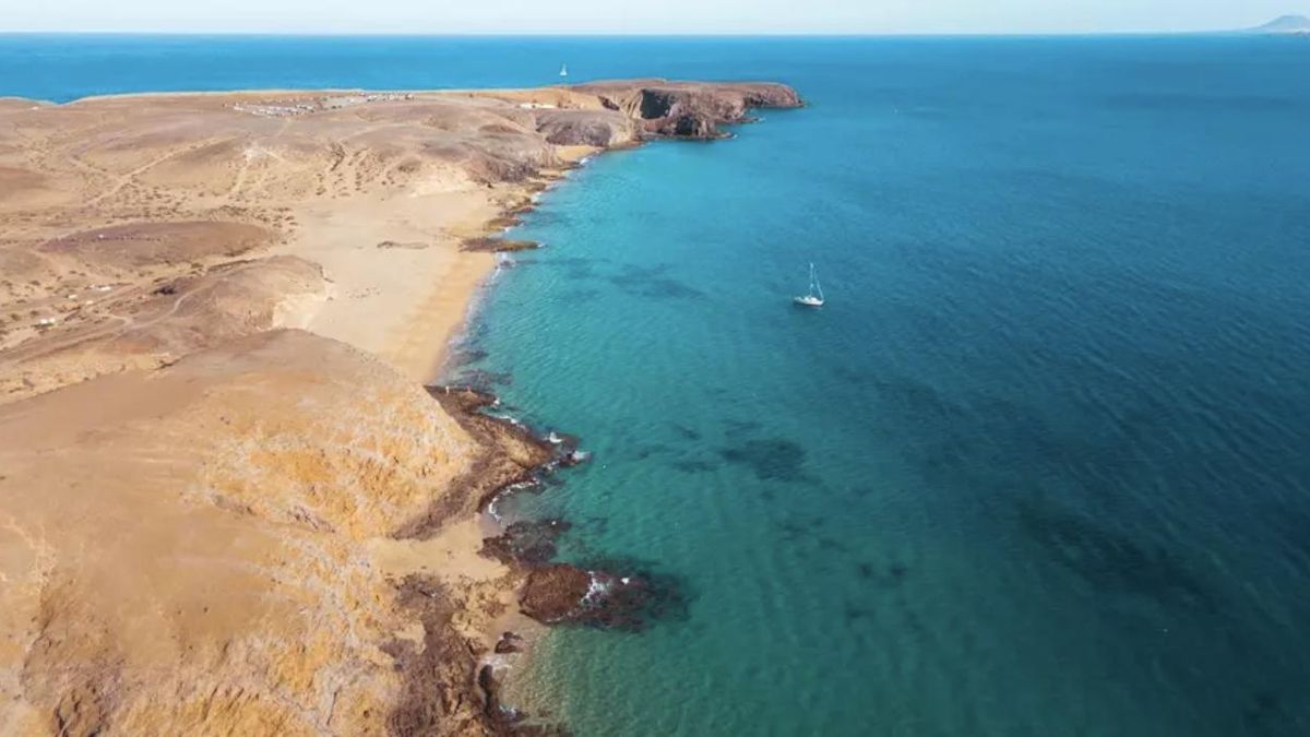Imagen de archivo de la costa sur de Lanzarote