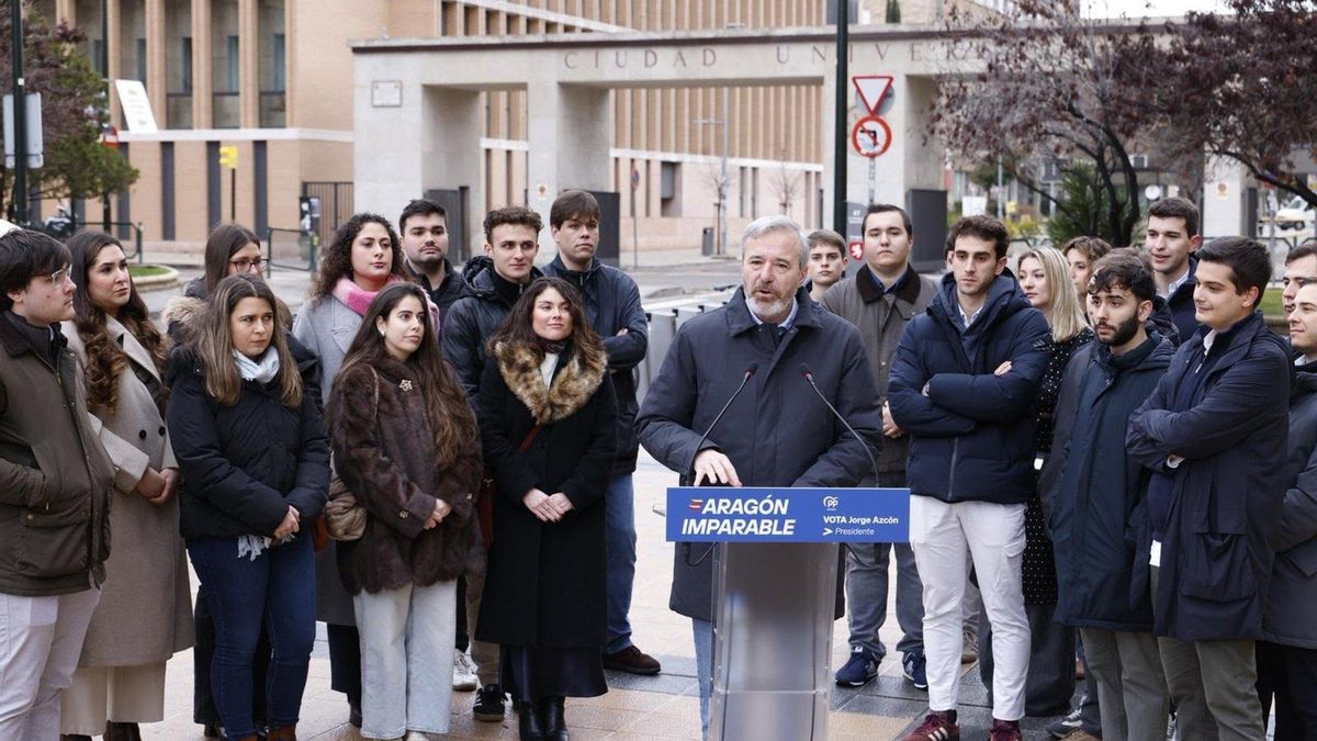 Azcón (PP) anuncia matrículas gratuitas en la Universidad de Zaragoza, de las que se beneficiarían 5.600 alumnos