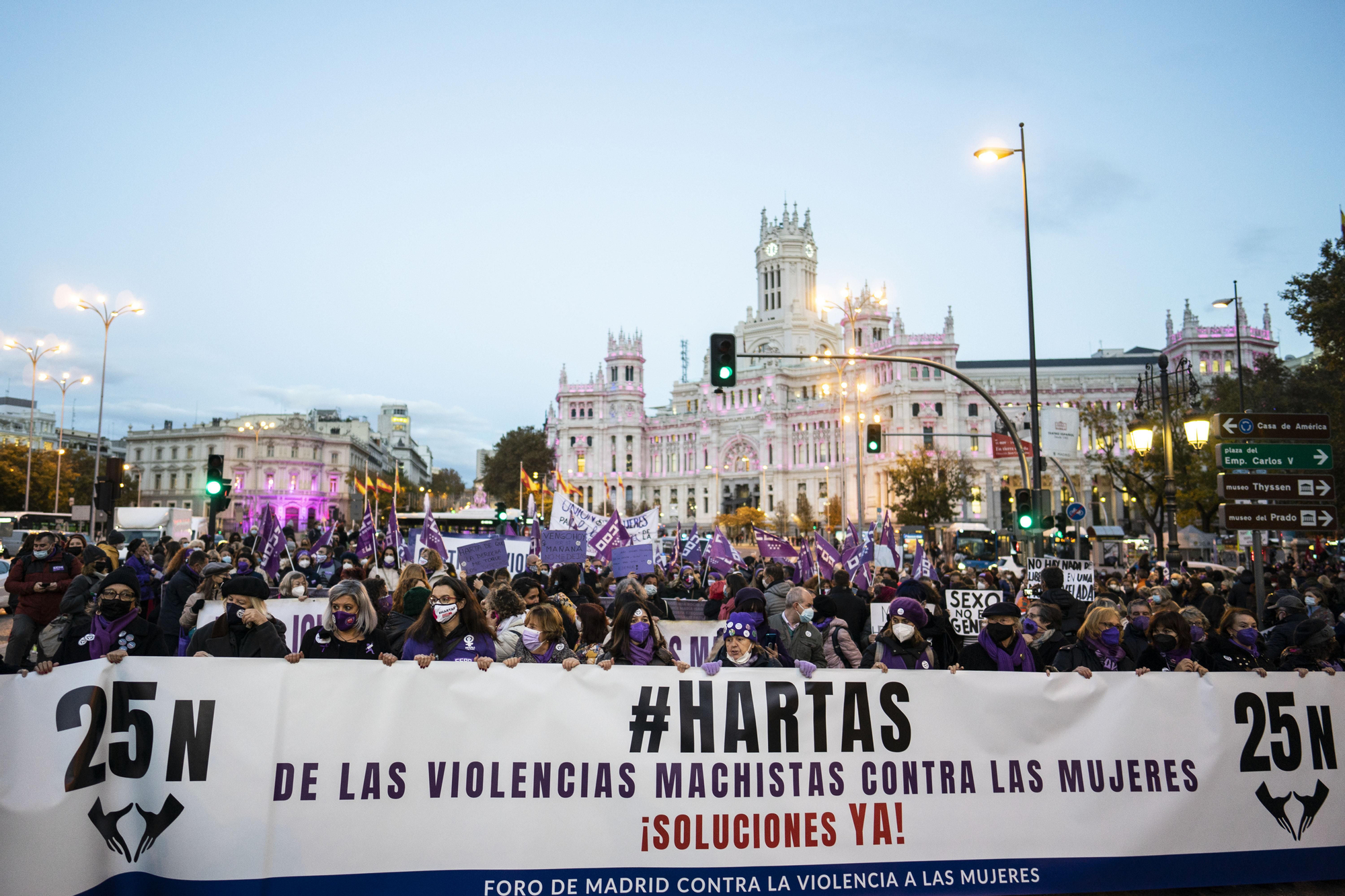 El mensaje 'Hartas' ha sido uno de los más repetidos en los carteles de las marchas