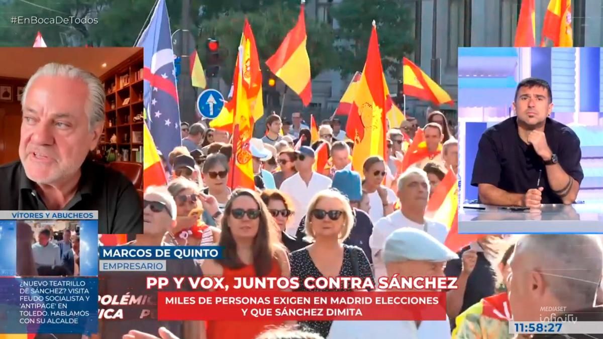Marcos de Quinto y Ramón Espinar, en el programa 'En boca de todos'