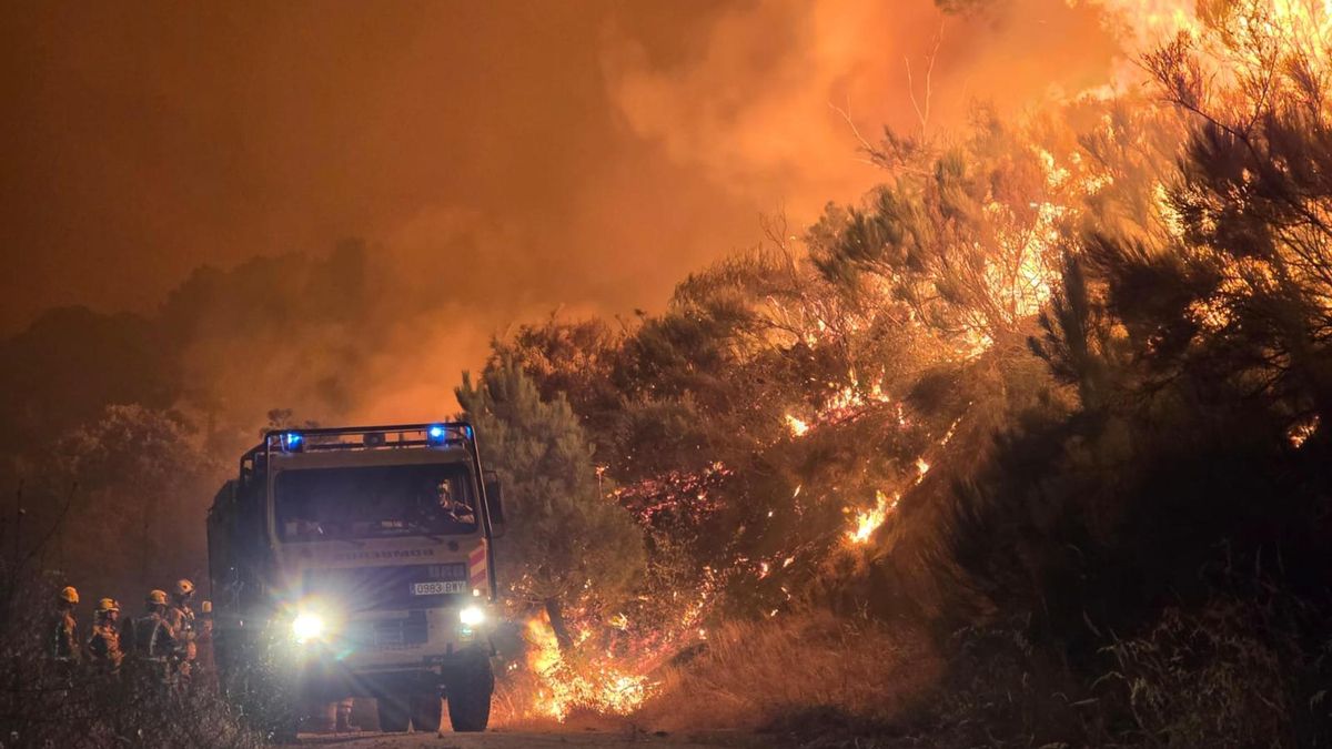 Herido un miembro de la UME en el incendio de Ávila que sigue descontrolado y ya es el más grave del verano