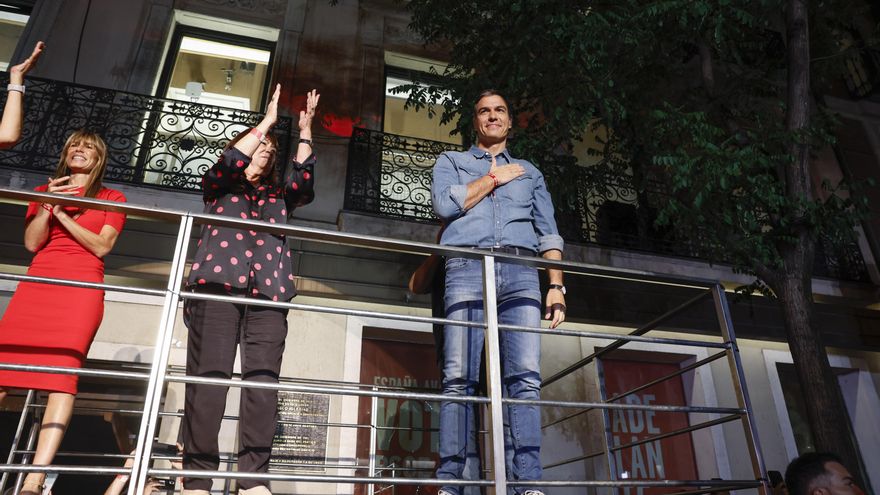 Seguimiento noche electoral en la sede del PSOE