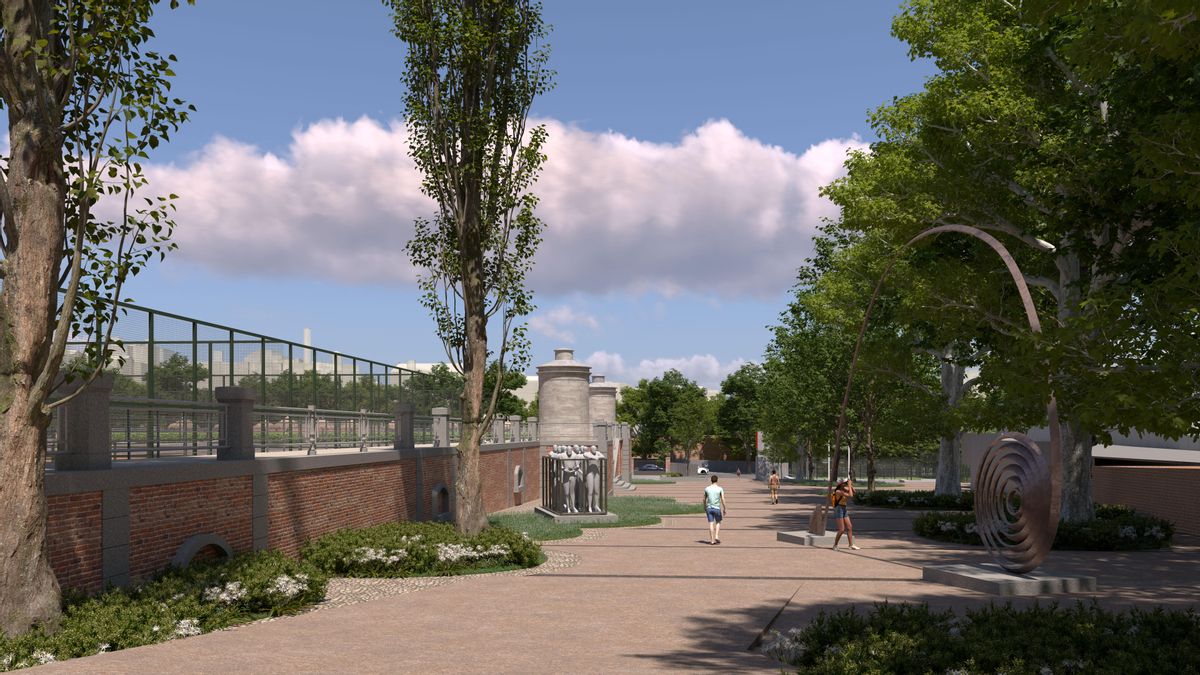 El nuevo paseo de esculturas, accesible desde Bravo Murillo