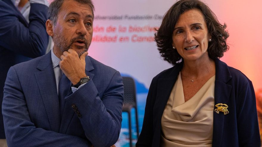 Teresa Mañueco y el alcalde de Santa Cruz de Tenerife, José Manuel Bermúdez