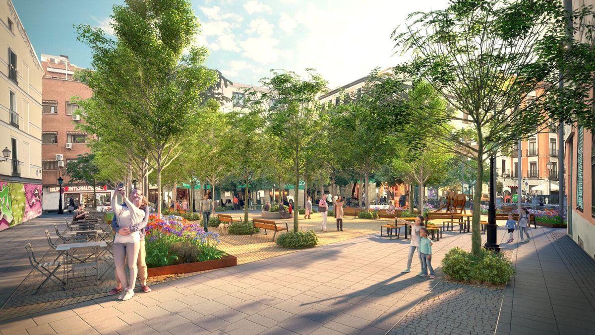 Vista de la futura plaza del Rastrillo desde la calle Tesoro