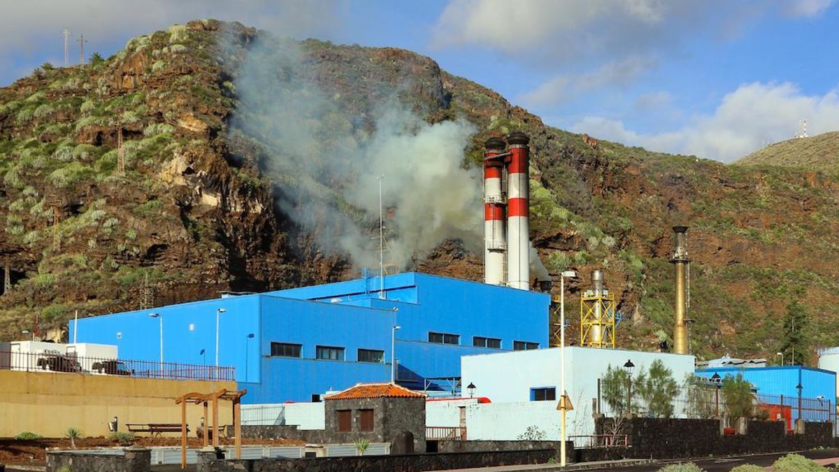 Central eléctrica de Los Guinchos, en el municipio de Breña Alta.