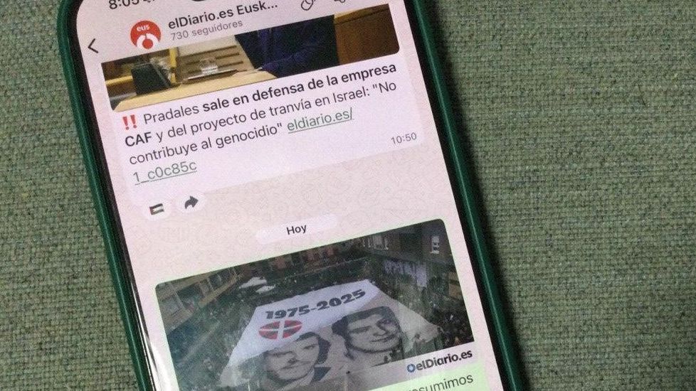 Los suscriptores al canal de WhatsApp de elDiario.es/Euskadi se disparan un 50% en septiembre