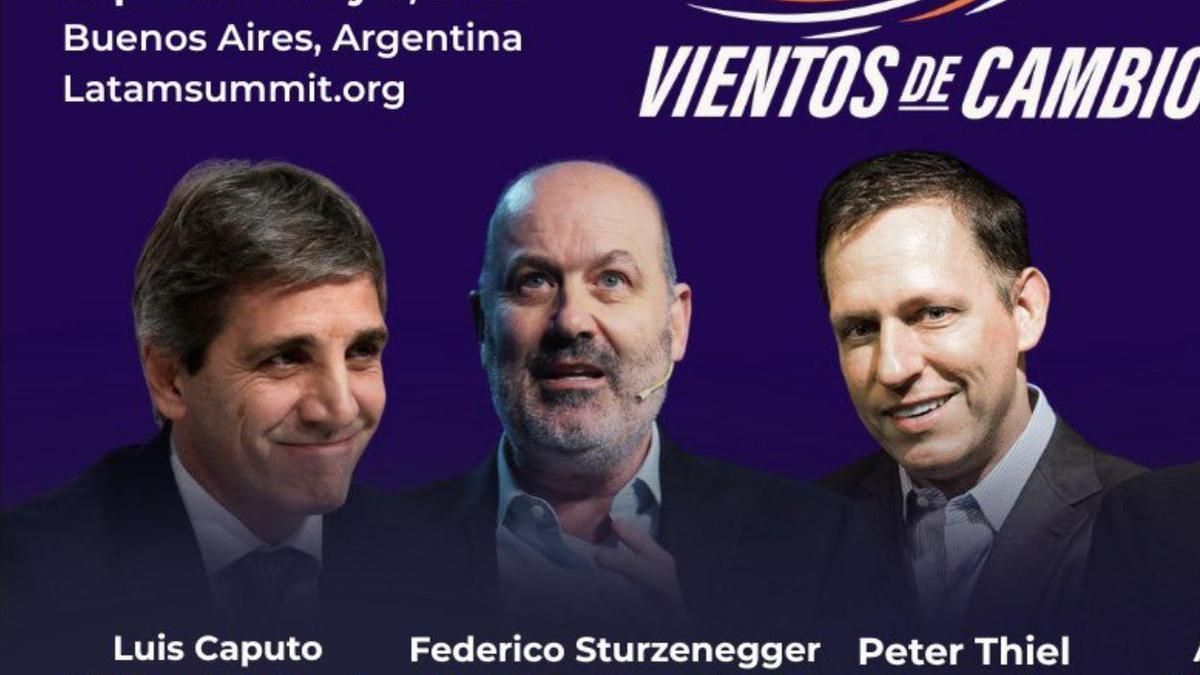 Un evento reunirá al tecnofascista Peter Thiel con los ministros Caputo y Sturzenegger