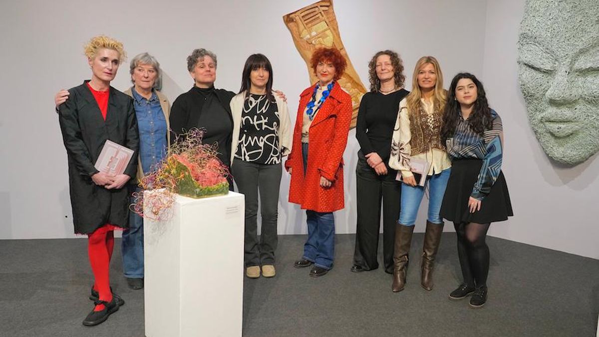 Escultoras vascas que han participado en la muestra colectiva 'Escultoras AQUÍ AHORA' disponible en las Juntas de Bizkaia en Bilbao
