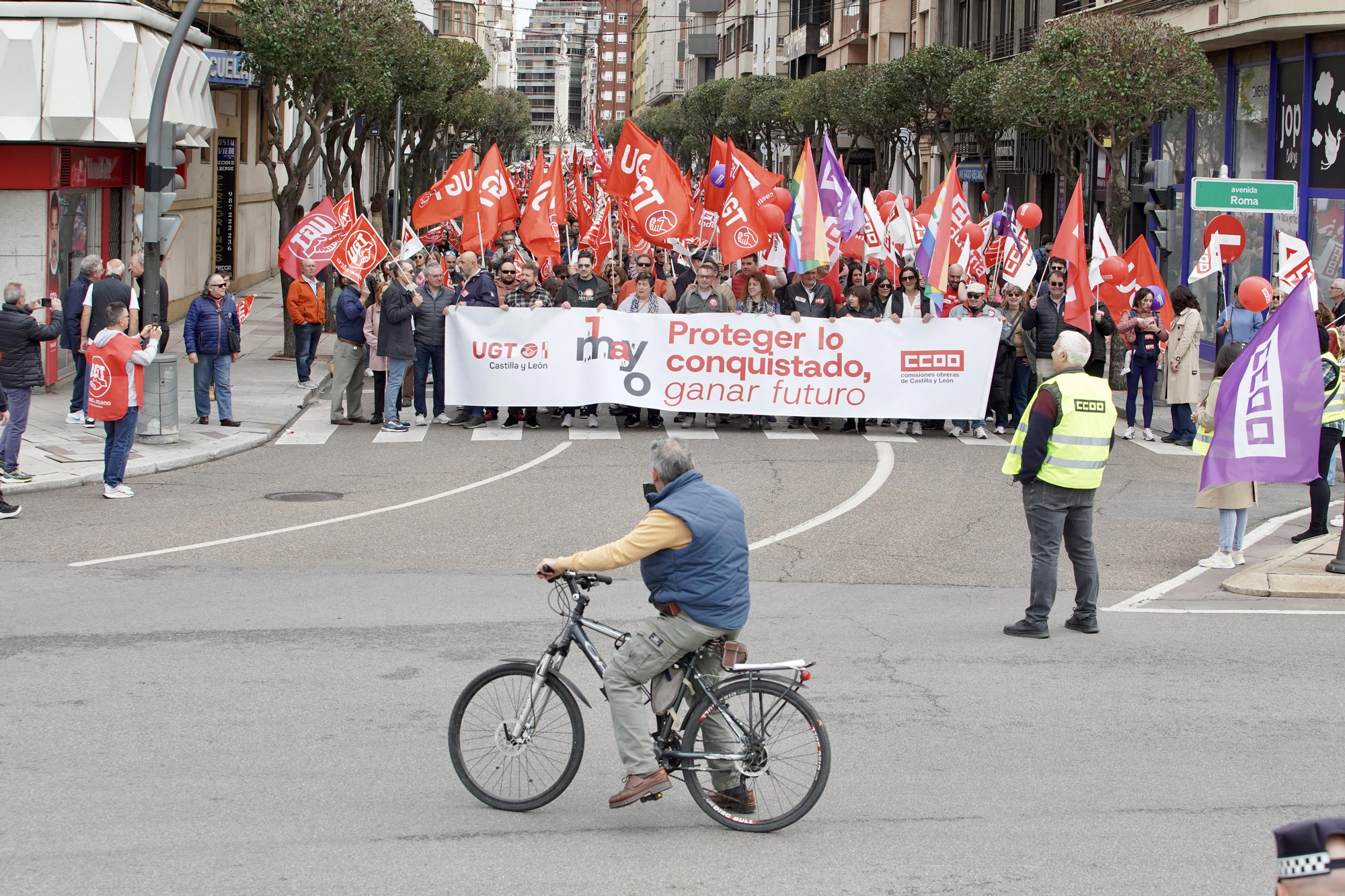 Manifestación del 1 de mayo en la ciudad de León