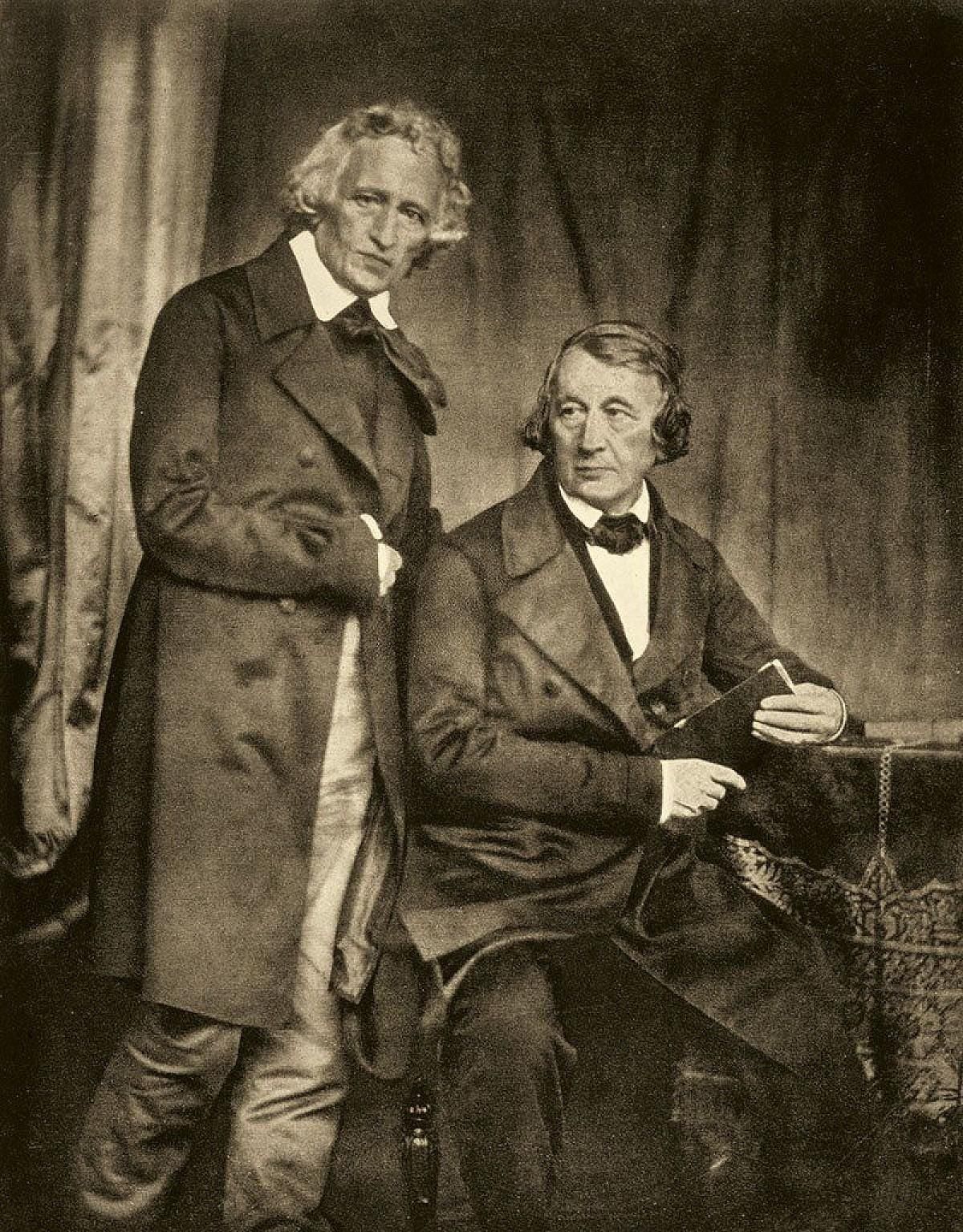 Los hermanos Wilhelm y Jacob Grimm.