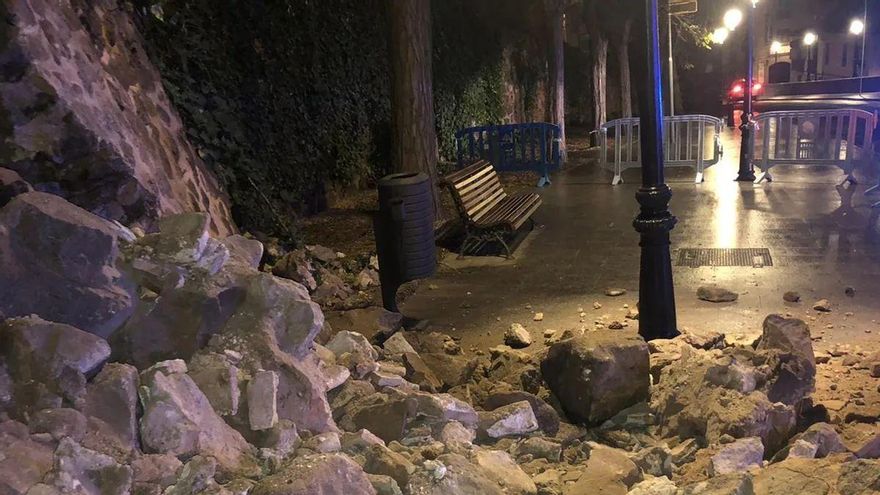 Se derrumba parte de un muro en el Casco Histórico de Toledo y estudian si es parte de la muralla árabe