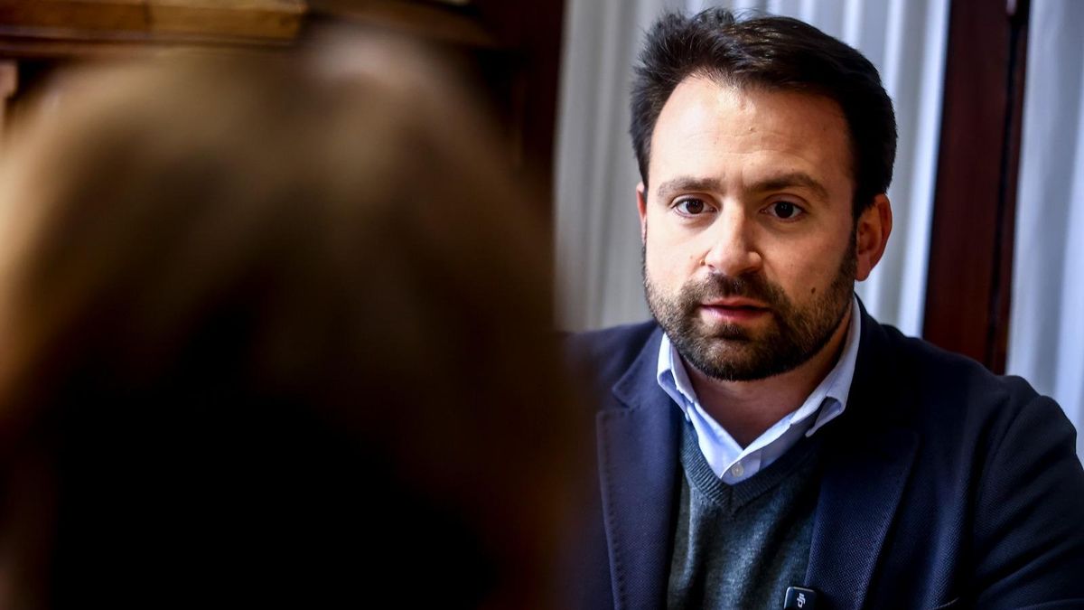 El presidente del PP, durante la entrevista.