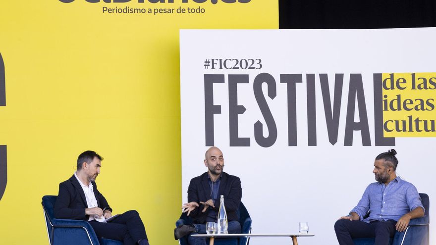 Ignacio Escolar,  Roberto Saviano y Nacho Carretero