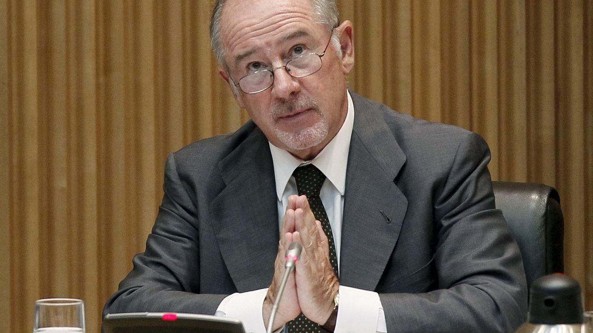 El expresidente de Bankia, Rodrigo Rato, declarando en el Congreso / EFE