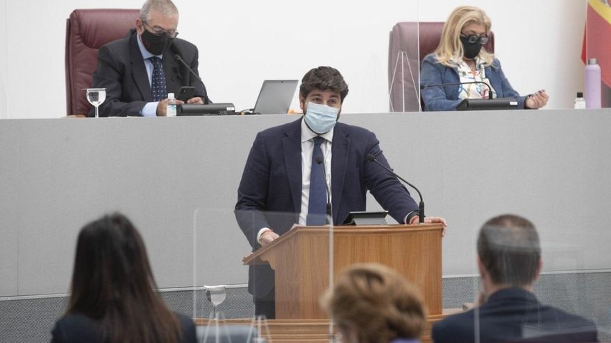 Comparecencia de Fernando López Miras para informar sobre las actuaciones que ha llevado a cabo el Gobierno regional durante la pandemia, así como sobre la situación del estado de alarma en la Región de Murcia