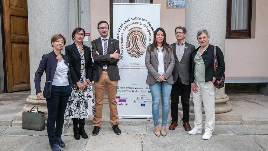 Apertura del encuentro europeo 'Diálogo de la Sociedad Civil sobre los Derechos Fundamentales de las personas migrantes y refugiadas en Europa', en el Paraninfo del Palacio de Lorenzana UCLM