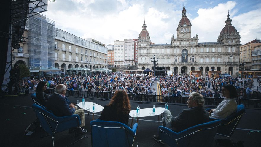 Vista desde el escenario durante la mesa 'El rincón de pensar'