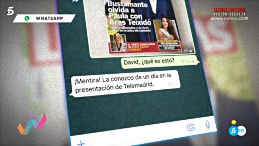 Capturas de whatsapp de Bustamante en Viva la vida