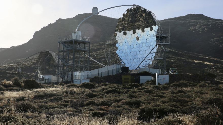 Telescopios Cherenkov, en el Roque de Los Muchachos. (ALEJANDRO RAMOS)