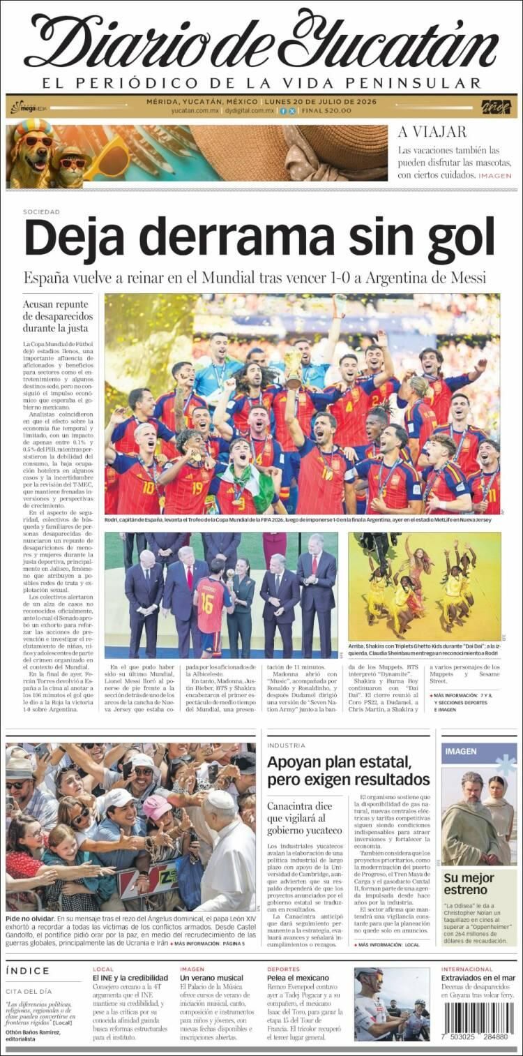Las lágrimas de Messi y el título de España, en las tapas de los diarios del mundo