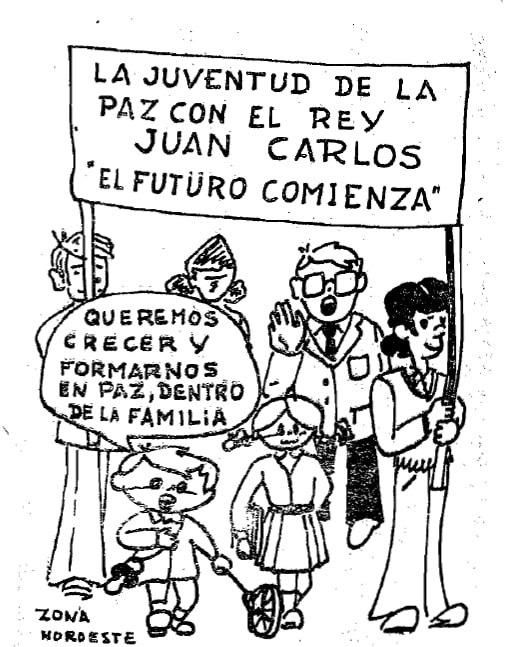 "La juventud de la paz con el Rey Juan Carlos"