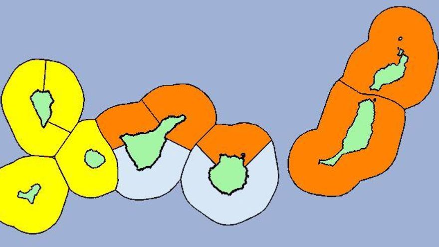 La Aemet anuncia avisos naranjas y amarillos en Canarias para el lunes y el martes