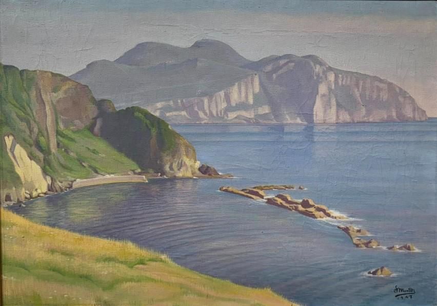 Paisaje pintado por Santiago Montes.