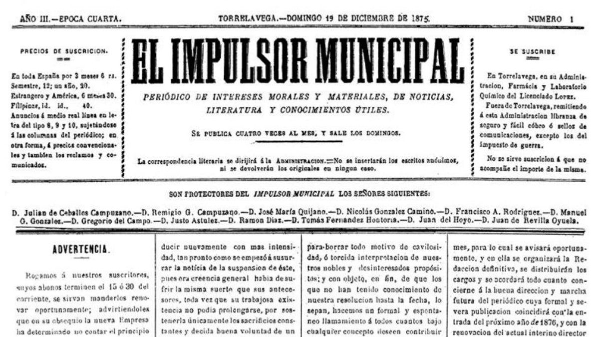 'El Impulsor' de Torrelavega: el periódico que cerraron las autoridades republicanas por su excesivo entusiasmo hacia la causa