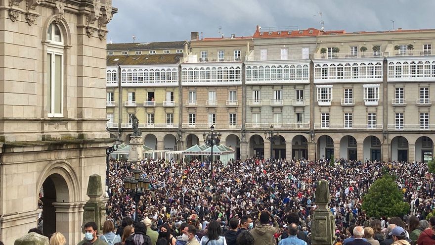 Concentración en A Coruña en repulsa por el crimen de Samuel