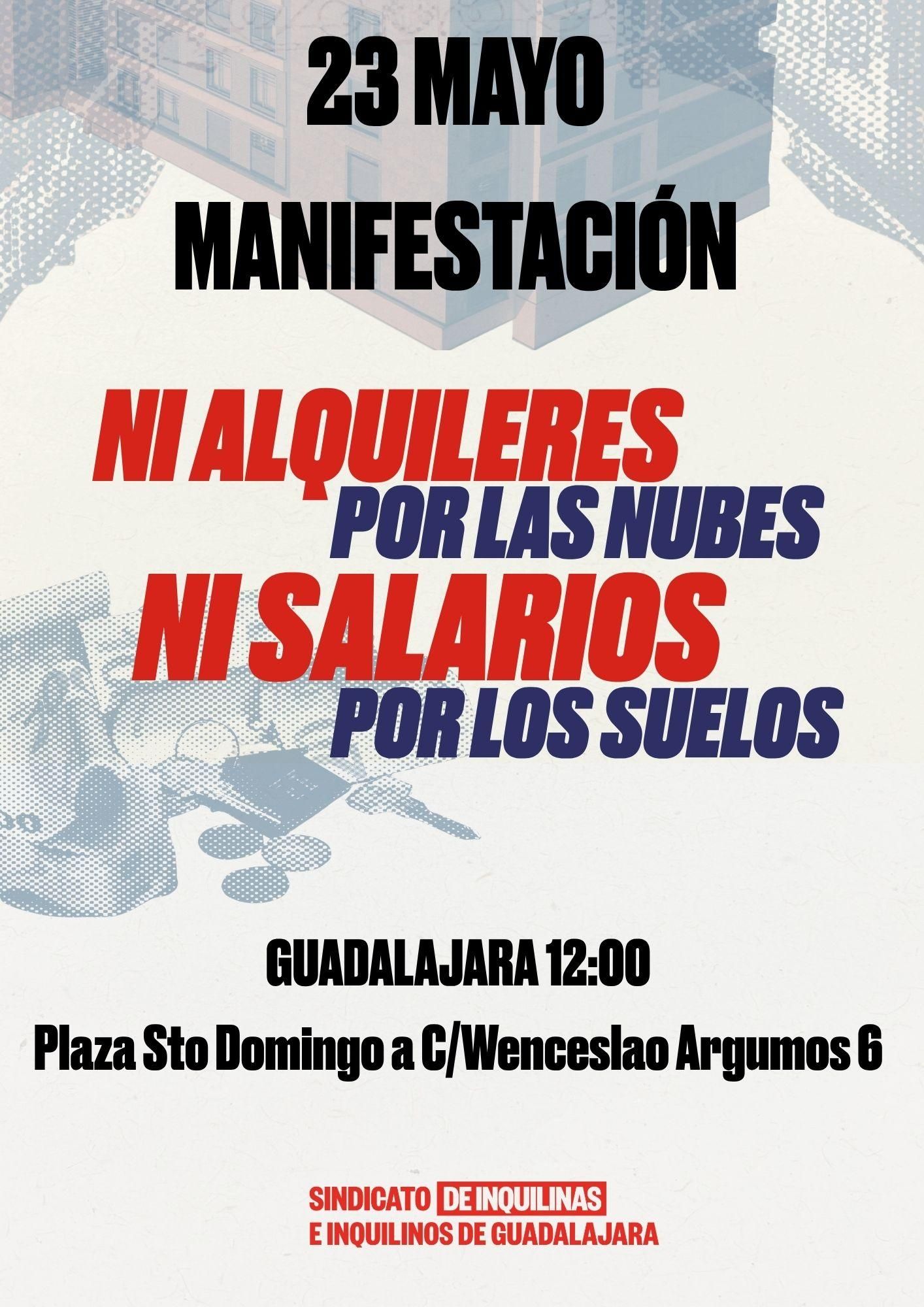 Octavilla de las movilizaciones que se producirán en varios puntos de España por la vivienda y que reclaman una huelga general