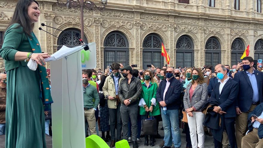 Macarena Olona, el pasado domingo 28F, en Sevilla