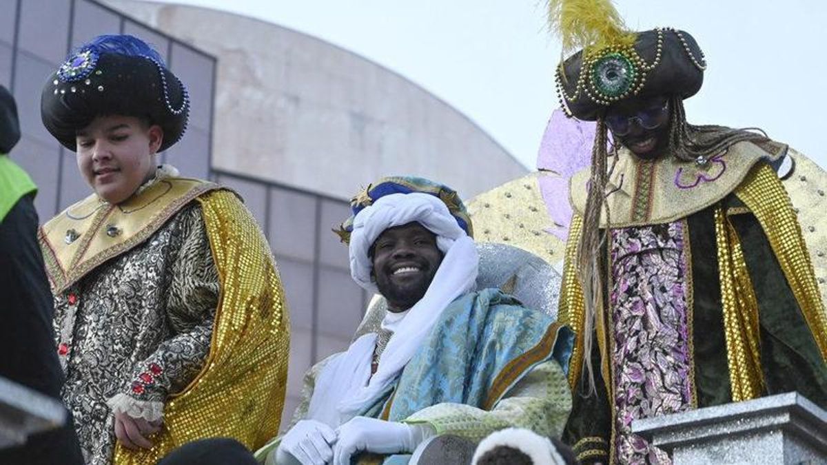 Cabalgata de Reyes Magos en León.