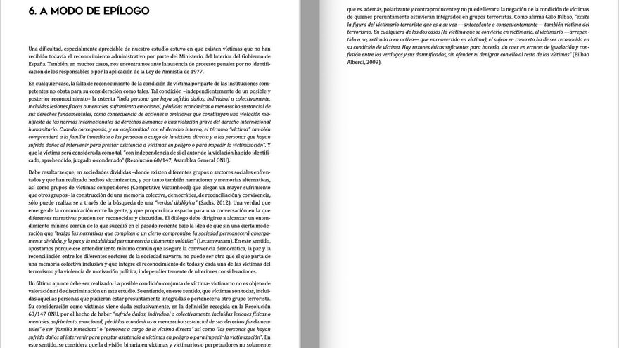 Epílogo del informe 'El terrorismo desconocido. Atentados terroristas de extrema derecha en Navarra (1975-1985)'