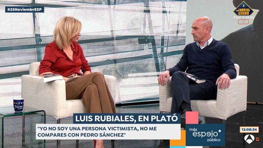 El 25N de 'Espejo Público': primero Abascal y luego Rubiales, a quien Susanna Griso comparó con Sánchez