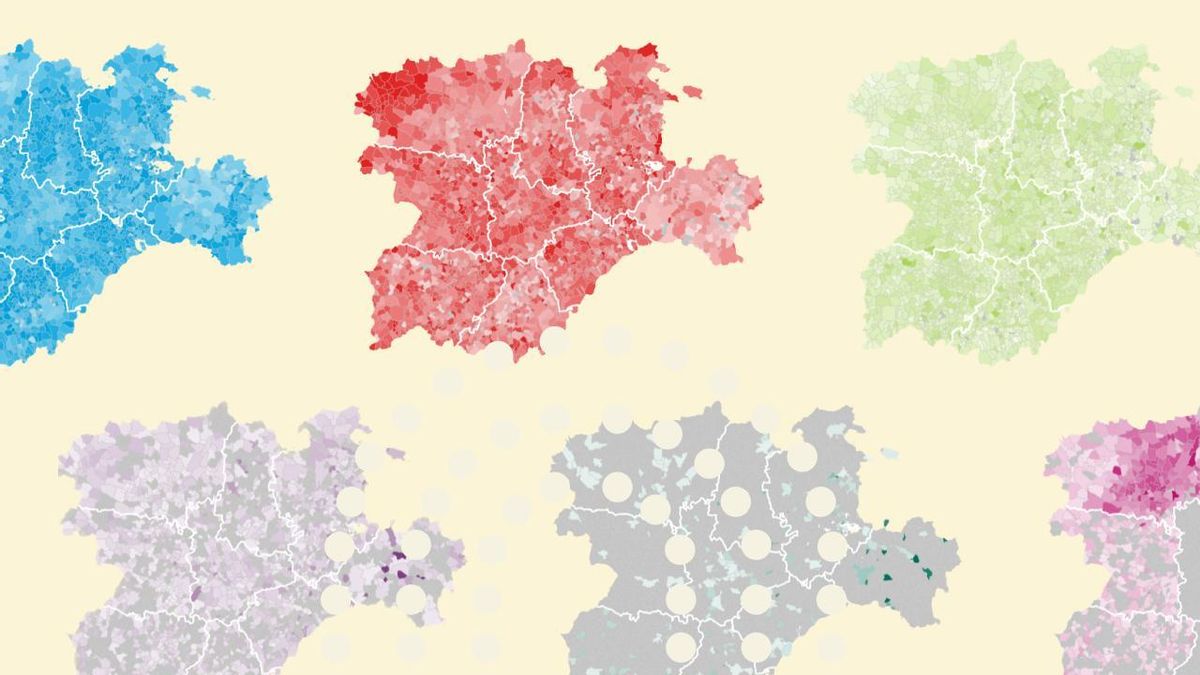 El mapa de la Castilla y León de cada partido en las elecciones de 2026
