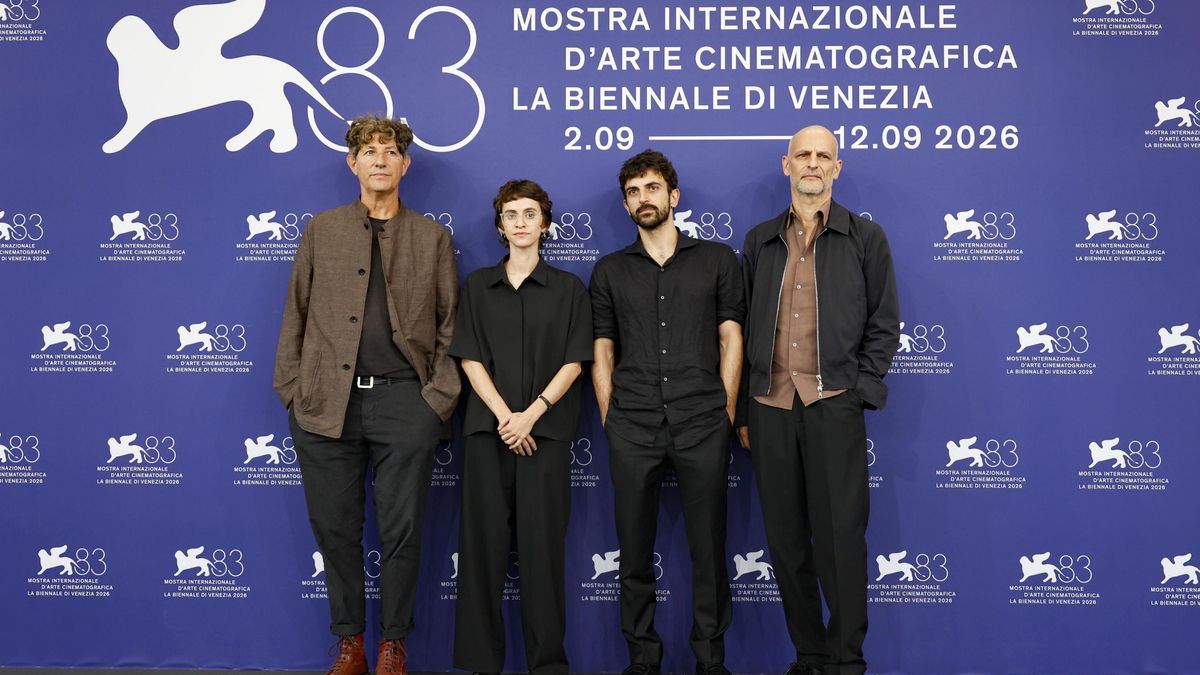 Jonathan Glazer, Rachel Szor, Yuval Abraham y Jim Wilson en Venecia