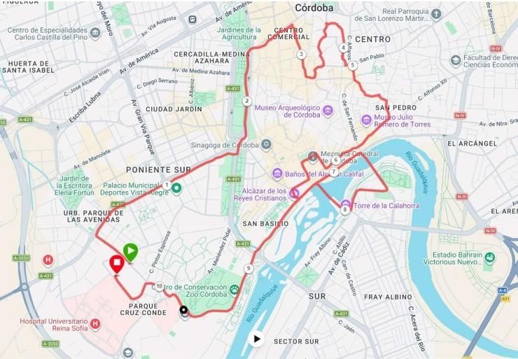 Recorrido de la Nocturna Trotacalles 2026