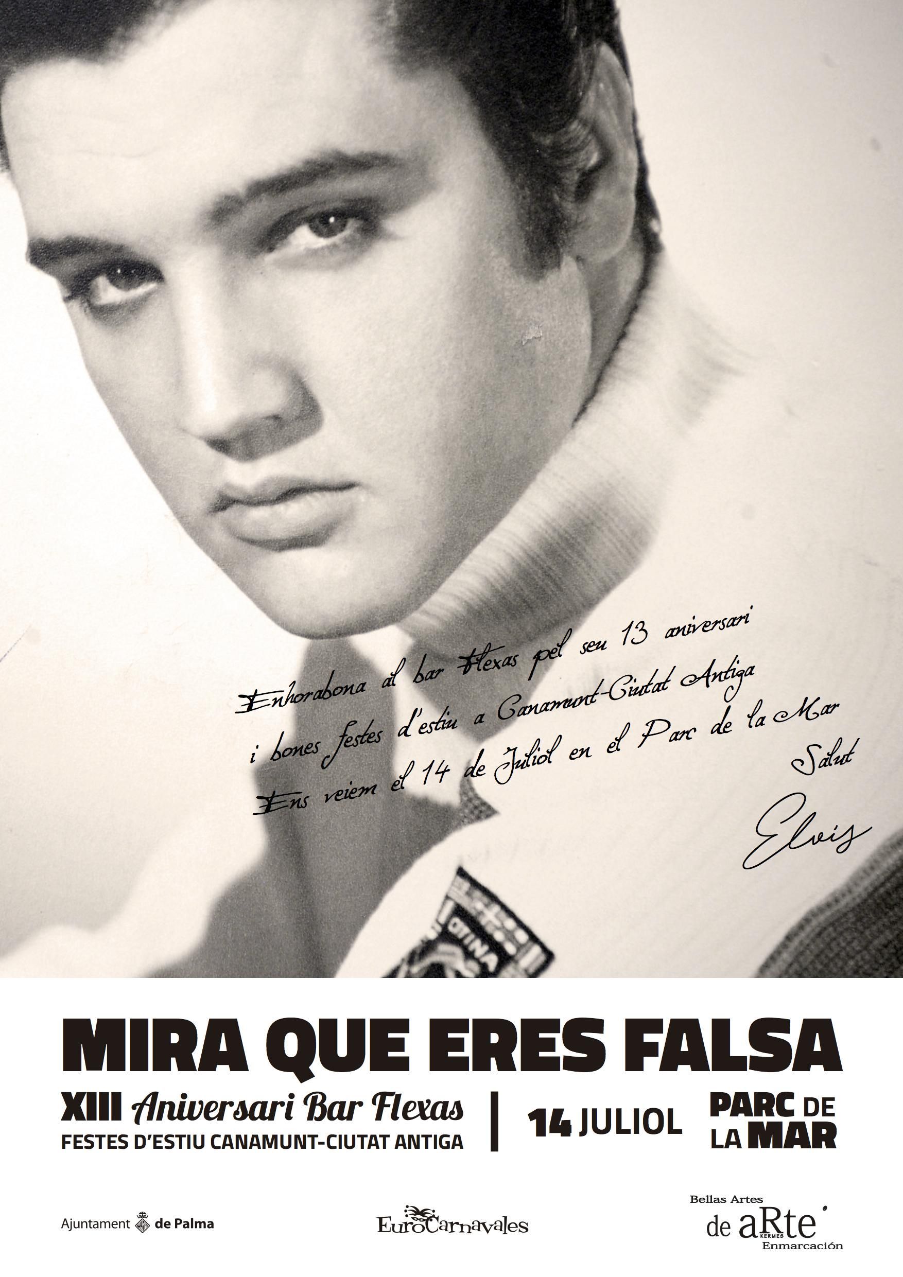 Cartel de la decimotercera edición del aniversario, con un fotomontaje dedicado a Elvis Presley.