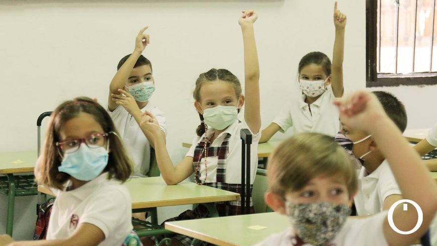 Alumnos del Colegio La Inmaculada en su vuelta al cole
