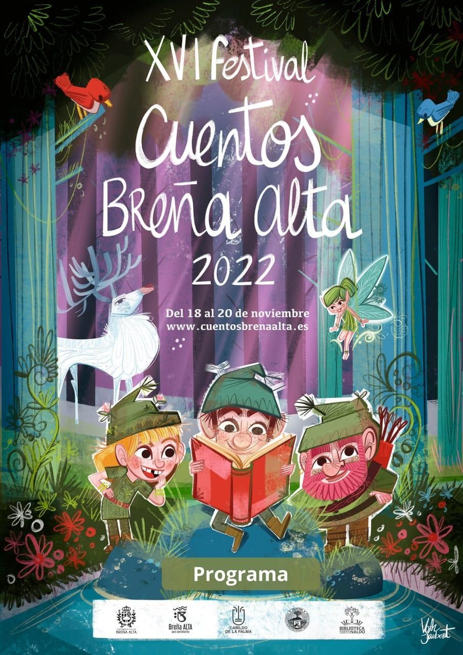 Cartel del XVI Festival de Cuento  de Breña Alta.