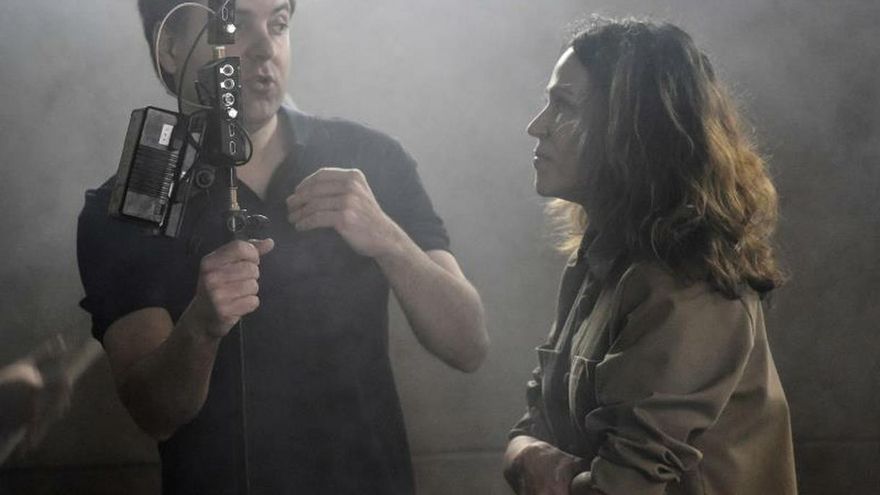 La actriz Antonia San Juan participa en el rodaje de la película "El Hoyo".