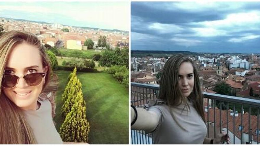 Selfies con vistas a la ciudad de León, desde el alfoz y desde una azotea del centro.