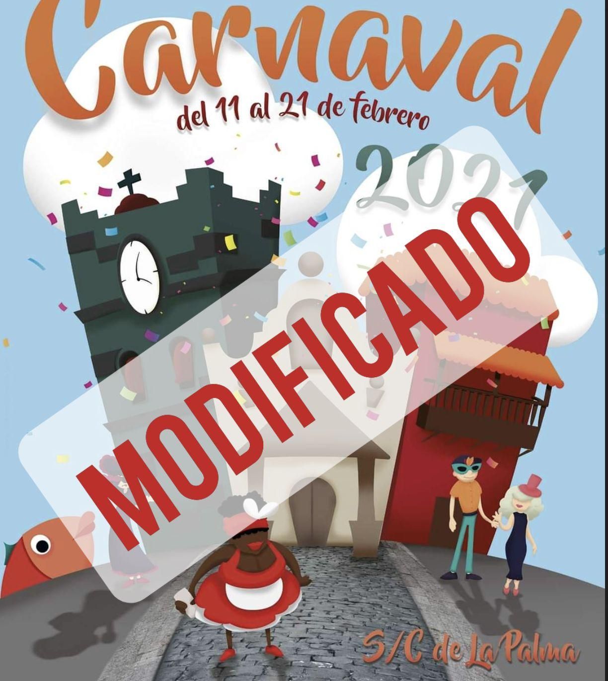 Cartel del Carnaval 2021 de Santa Cruz de La Palma.