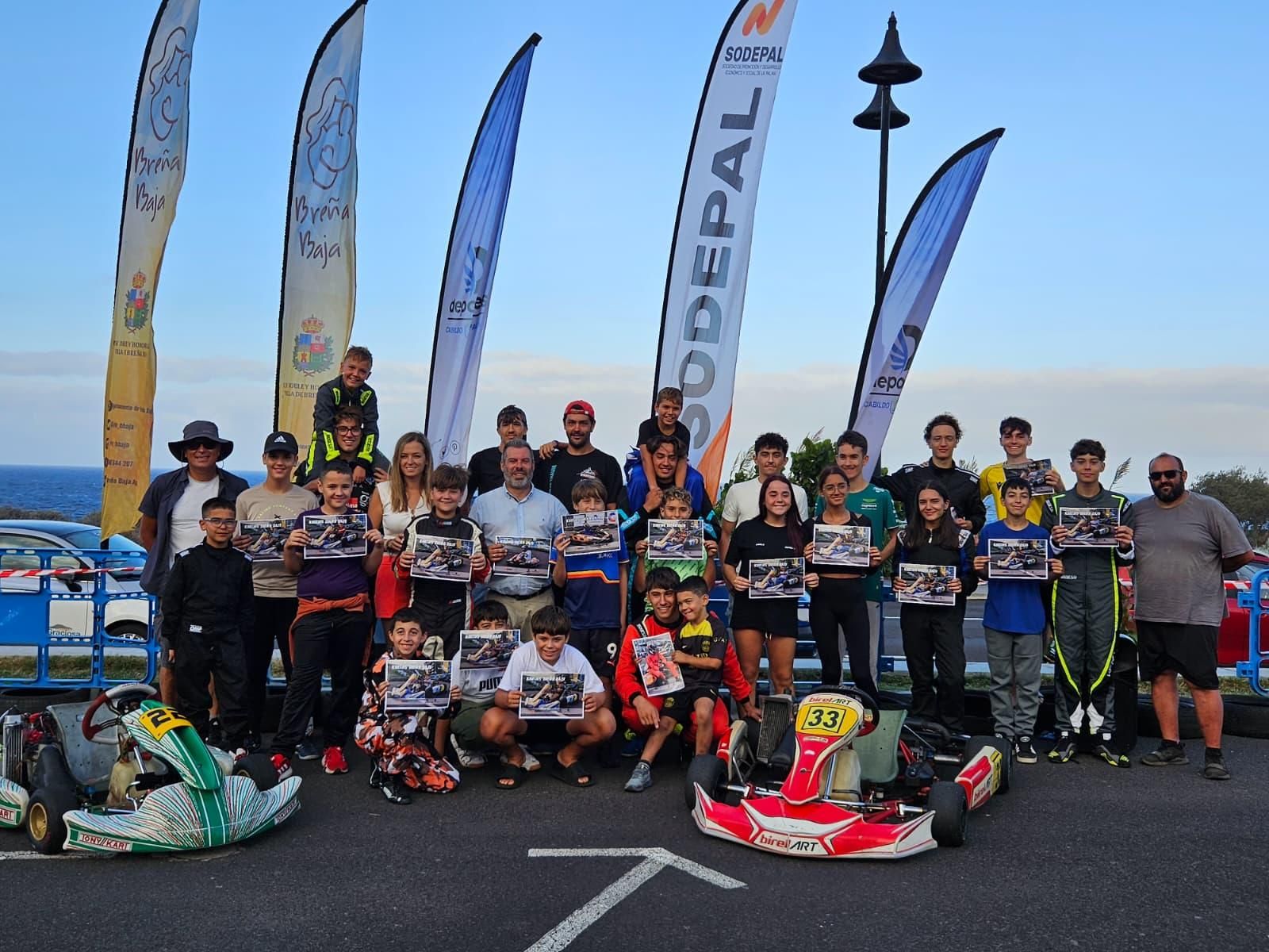 “Éxito rotundo” del evento  de la Escuela de Karting La Palma en Breña Baja.